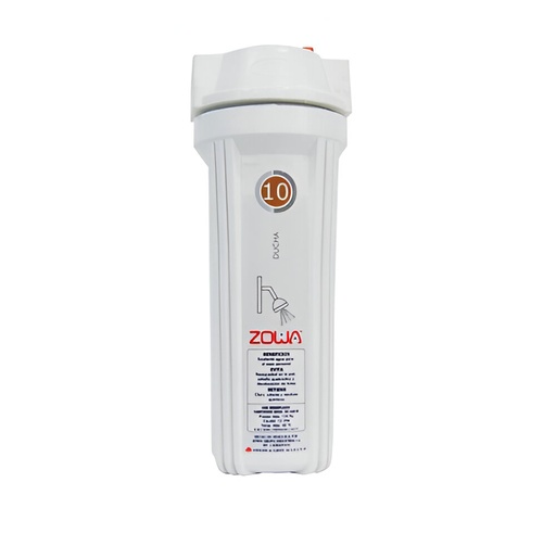 [79.17.ZF.DUCHA10] FILTRO DE 10" SENCILLO, P/DUCHA, ZOWA