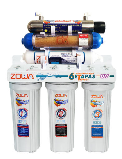 [79.17.ZT.NEVE.6E.UV] SISTEMA DE PURIFICACION TOWER 6 ETAPAS+UV,  NEVERA,  ZOWA