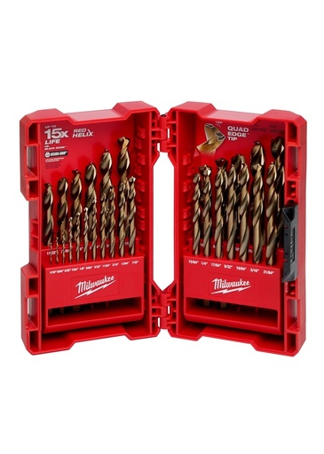 [31.01.48-89-2331] JUEGO DE MECHAS DE TITANIO SHOCKWAVE RED HELIX 15 PZAS  MILWAUKEE                                                                 
