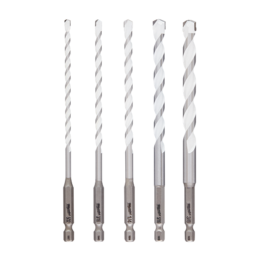 [31.01.48-20-8898] JUEGO DE 5 MECHAS PUNTA DE CARBURO PARA MATERIALES MULTIPLES  MILWAUKEE                                                              
