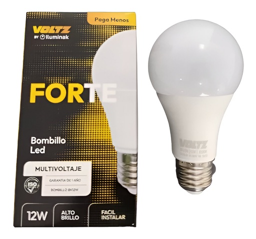 [60.11.BK12W] BOMBILLO LED 12W FORTE VOLTZ  ILUMINAK                                                                                  
