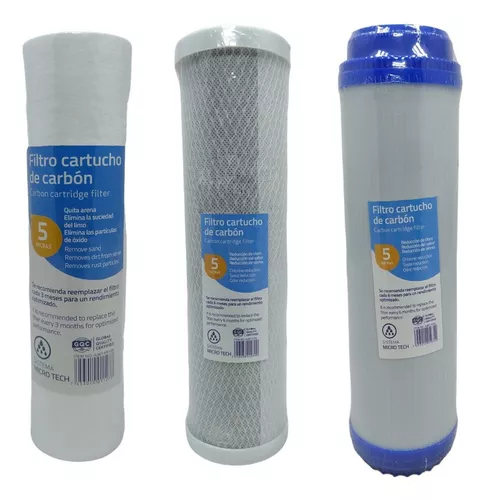 [79.17.KITOSM123S] KIT CARTUCHOS PARA OSMOSIS ETAPAS 1  2 Y 3 + SANITIZANTE                                                                   