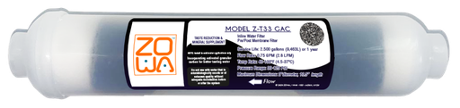 [79.17.Z.T33.AG] CARTUCHO OSMOSIS CARBON COCO CON ARGENTUM (AG+)   ZOWA                                                                  