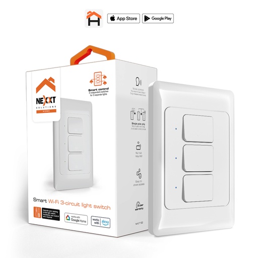 [91.03.NHET100] INTERRUPTOR 3 VIAS INTELIGENTE 110/240V WIFI  NHET100  NEXXT                                                            