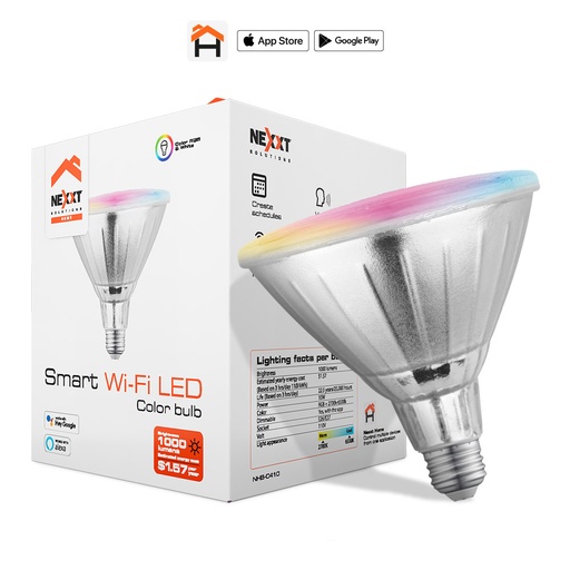[91.03.NHBC410] BOMBILLO LED INTELIGENTE 110V-PAR38  WIFI REGULABLE MULTICOLOR  NHBW410  NEXXT                                          
