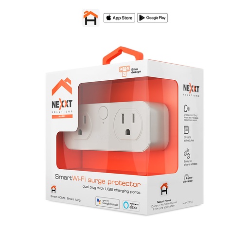 [91.03.NHPD610] ENCHUFE INTELIGENTE WIFI 110V CON PUERTOS USB 2PACK  NHPD610  NEXXT                                                     