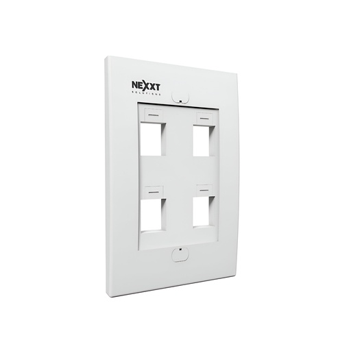 [91.03.AW160NXT04] PLACA DE PARED PARA CONECTORES KEYSTON 4 PUNTOS  AW160NXT04   NEXXT                                                        
