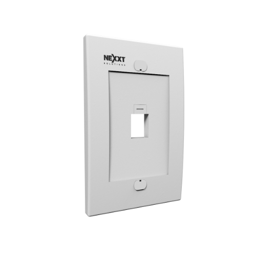 [91.03.AW161NXT01] PLACA DE PARED PARA CONECTORES KEYSTON 1 PUNTO WH  AW161NXT01   NEXXT                                                      