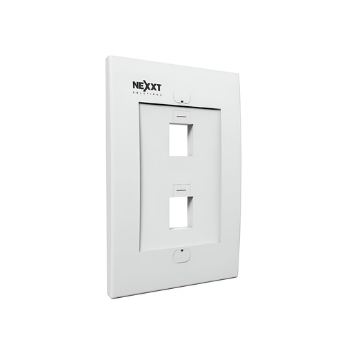 [91.03.AW161NXT02] PLACA DE PARED PARA CONECTORES KEYSTON 2PUNTOS BLANCO  AW161NXT02   NEXXT                                                  