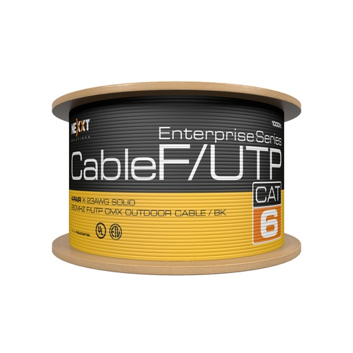 [91.03.AB356NXT07] BOBINA DE CABLE UTP CAT.6 4PARES 23AWG 305M CMX PARA EXTERIORES NEGRA  AB356NXT07  NEXXT                                   