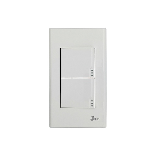 [60.15.INT0102] INTERRUPTOR DOBLE SERIE SEMPLICE  BARI                                                                                  