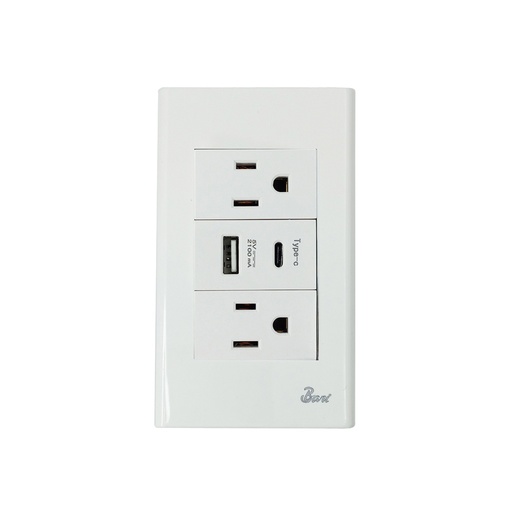 [60.15.INT0111] TOMA DOBLE USB SERIE SEMPLICE  BARI                                                                                     