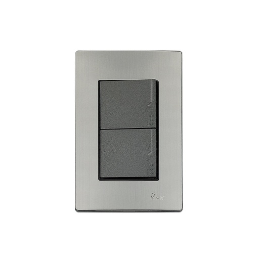 [60.15.INT0202] INTERRUPTOR DOBLE SERIE INOX BARI