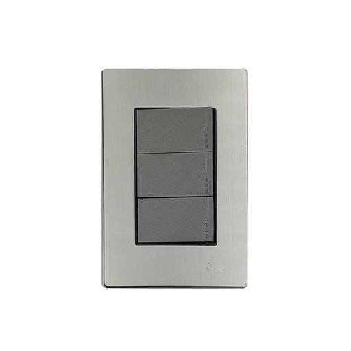 [60.15.INT0203] INTERRUPTOR TRIPLE SERIE INOX  BARI                                                                                     