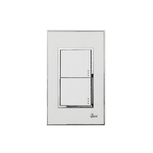[60.15.INT0402] INTERRUPTOR DOBLE SERIE BIANCO  BARI                                                                                    