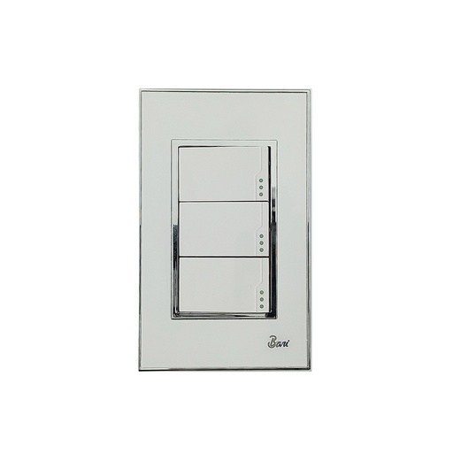 [60.15.INT0403] INTERRUPTOR TRIPLE SERIE BIANCO  BARI                                                                                   