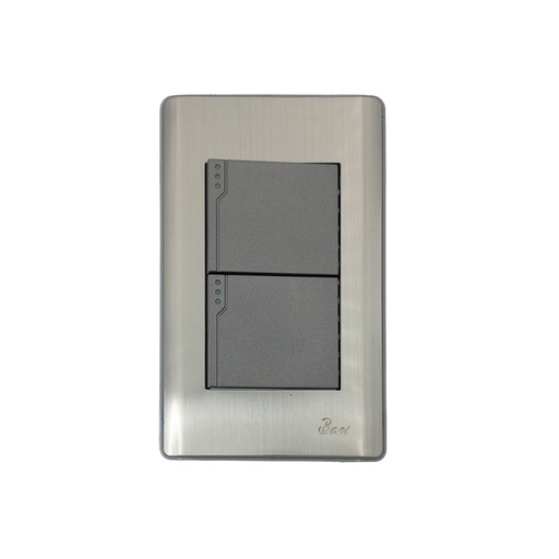 [60.15.INT0602] INTERRUPTOR DOBLE SERIE METALLO  BARI                                                                                   