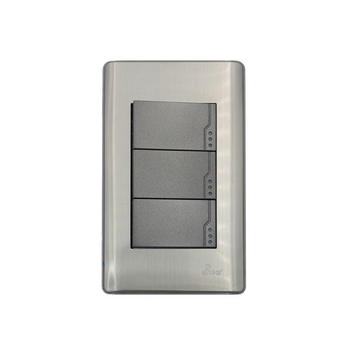 [60.15.INT0603] INTERRUPTOR TRIPLE SERIE METALLO  BARI                                                                                  