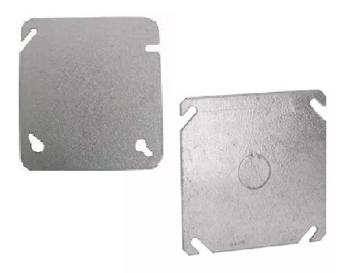 [60.11.TC4125] TAPA CIEGA 4X4 CON PONCHE DE 1/2"  E.M.T.  Q-ELETTRO                                                                      