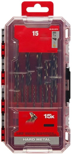 [31.01.48-89-2370] JUEGO DE 15 MECHAS DE COBALTO RED HELIX MILWAUKEE