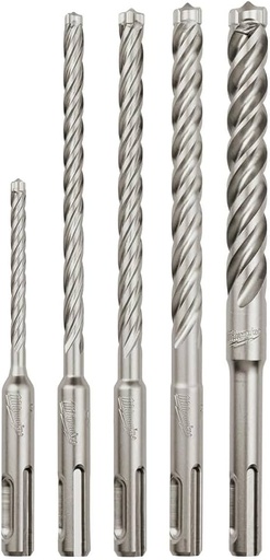 [31.01.48-20-7498] JUEGO DE 5 MECHAS PARA CONCRETO SDS-PLUS 4 CORTES MX4 MILWAUKEE                                                                      