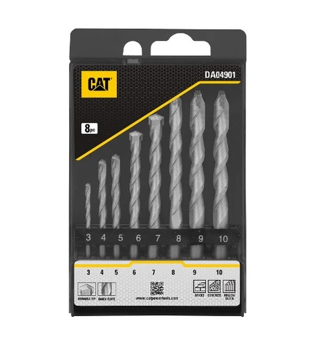 [31.DA04901] JUEGO DE 8 MECHAS CILINDRICAS MAMPOSTERIA  DA04901  CAT                                                                 