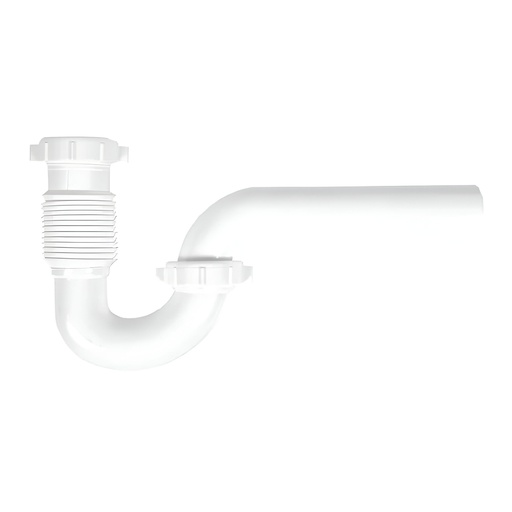 [79.M42111] SIFON PLASTICO 1.1/2" C/CODO FLEXIBLE FREGADERO MHILER