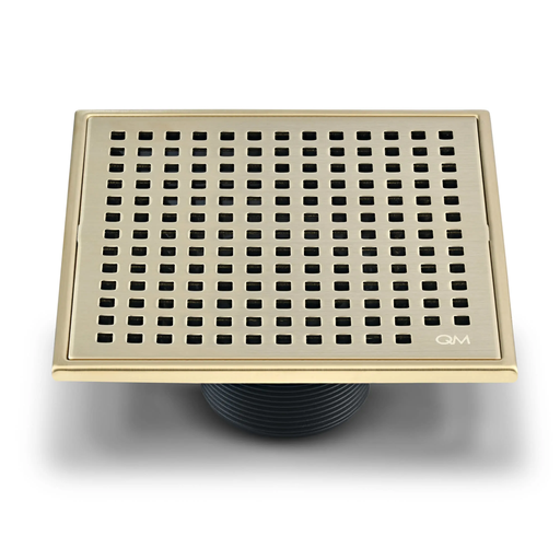 [79.QM.88.100.06GD] REJILLA CUADRADA LAGOS MIRA 5.3/4" X 5.3/4" GOLD QM