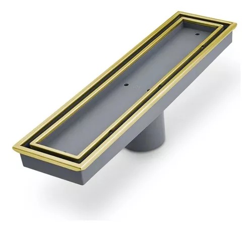 [79.QM.88.300.12GD] REJILLA LINEAL LAGOS 12"X3" (INSERTO DE BALDOSA) GOLD QM                                                            