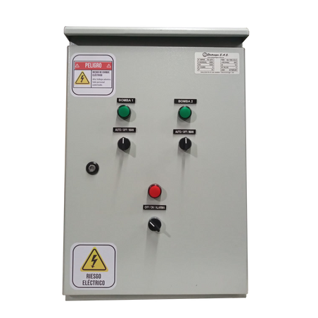 [60.11.TAL1HPM] TABLERO PARA 2 BOMBAS 1 HP MONOFASICO 220V CON ALTERNADOR                                                                         