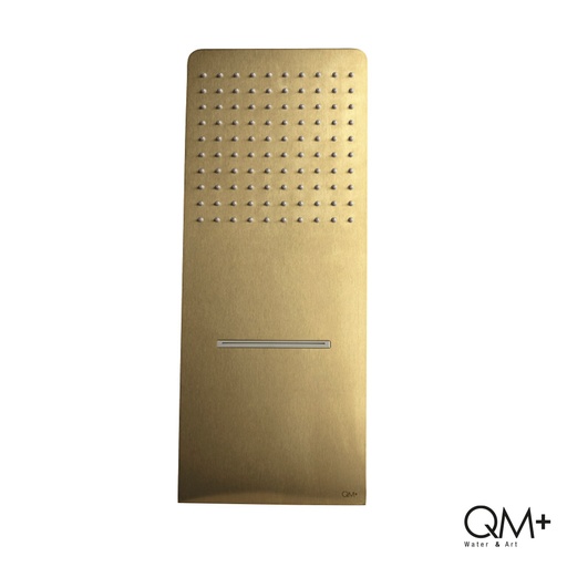 [79.QM.14.800.1015G] DUCHA PARED QM+ SUPREME 2 FUNCIONES CASCADA/LLUVIA GOLD                               