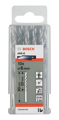 [BH.MEC.2608577318] MECHA PARA METAL HSS-G 3/32" POINTTEQ 10 PZS BOSCH