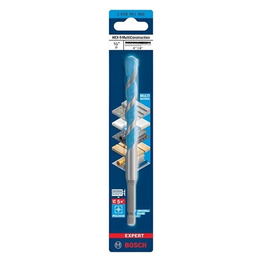 [BH.MEC.2608901464] MECHA PARA MULTIPLES MATERIALES HEX-9 MULTICONSTRUCTION 3/8" X 6" BOSCH
