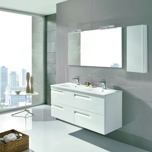 [06.03.126627] MUEBLE VIDA 120 WHITE C/ESPEJO, 120X28X45 CM, ROYO