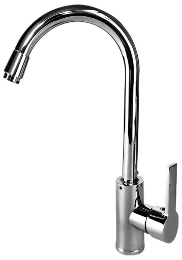 [79.16.MET663] MONOMANDO MEZCLADOR P/FREGADERO A.INOX AGUA F/C NIQUELADO ",  METALES ALEADOS                                           