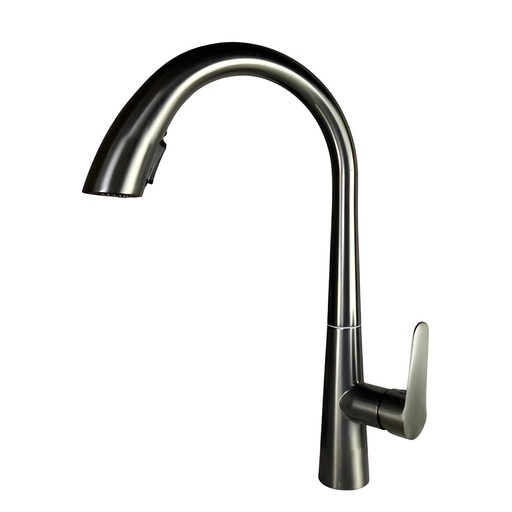 [79.16.PRI067] MONOMANDO MEZCLADOR P/FREGADERO ZINC AGUA F/C D/FUNCION GRIS,  METALES ALEADOS                                          