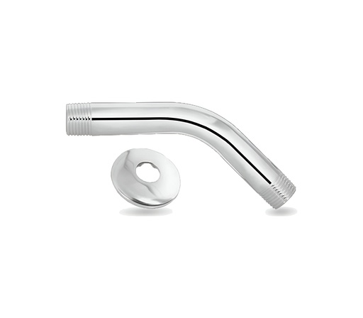 [79.16.BMR-T05] TUBO P/REGADERA 1/2"X45° C/ROSETA,  METALES ALEADOS                                                                     