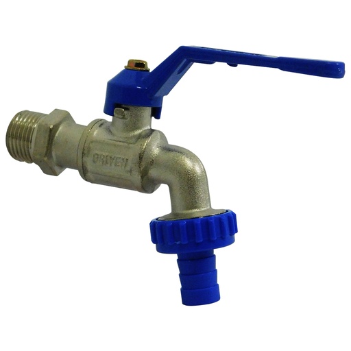 [79.28.BV-222-1-2-CF] LLAVE DE MANGUERA CROMADA CON PICO, DE BOLA , GRIVEN