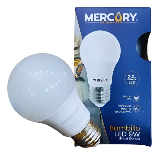 [60.17.ROABL9] BOMBILLO LED 9W, ROSCA E27, 6500K, 85V-227V, ROACO