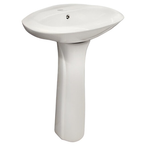 [79.16.LX-2024] LAVAMANOS CON PEDESTAL 49X41X80 CM, METALES ALEADOS