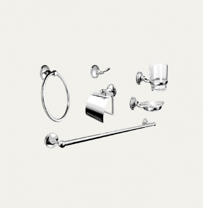 [79.16.DAM-1206] ACCESORIO PARA BAÑO SET 6 PCS, METALES ALEADOS***                                                