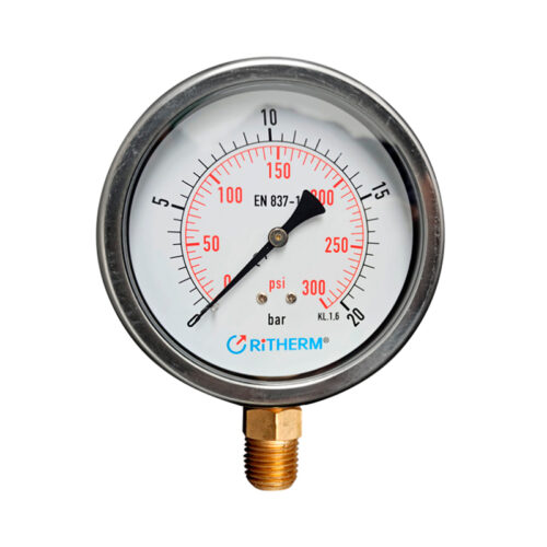 [79.53.PJ0140132] MANOMETRO 0-300 PSI  C/GLICERINA                                                                                        
