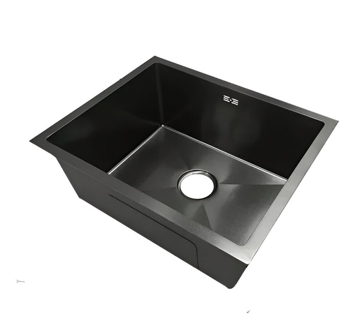 [79.16.MET-901] FREGADERO DE LUJO UNA TINA 55X45X22 CM, NEGRO, METALES ALEADOS                                                          
