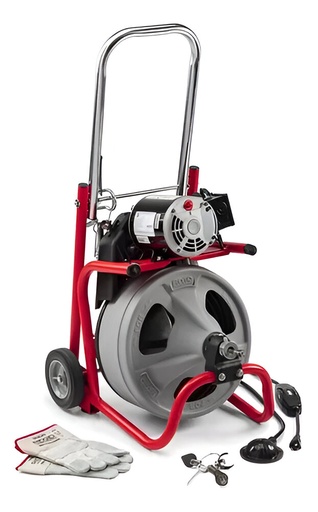 [55.01.52363] DESTAPA CAÑERIA K400 C/GUAYA C-32 3/8" X 22.86 MTS, 1.1/2" A 3", 52363, RIDGID                                          