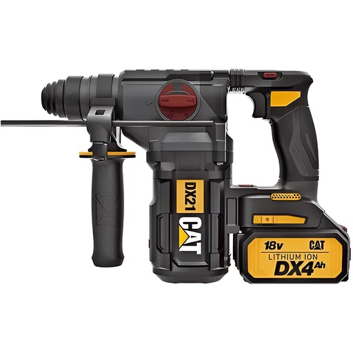 [31.DX21KC0140] KIT ROTOMARTILLO SDS 18V BRUSH, CON BATERIA 4.0Ah/CARGADOR, DX21, CAT                                                   