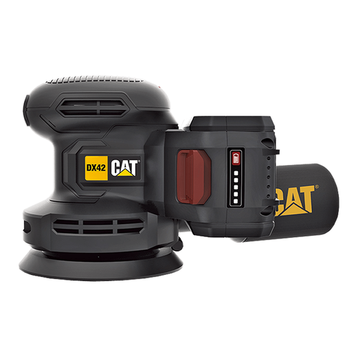 [31.DX42KC0120] LIJADORA ORBITAL + PULIDORA 5" 18V BRUSH, CON BATERIA 2.0Ah/CARGADOR, DX42, CAT