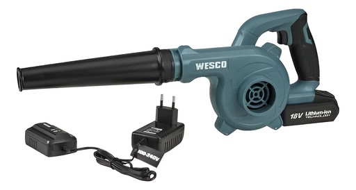 [31.WS2942KC0120] KIT SOPLADORA 18V, CON BATERIA 2.0Ah/CARGADOR, WS2942, WESCO                                                            