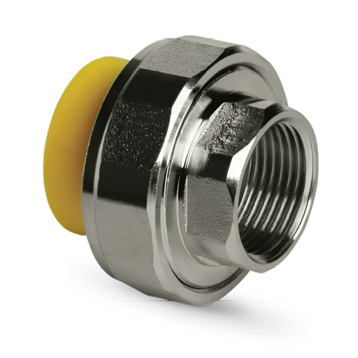 [79.14.DSI001A] UNIÓN CON ROSCA HEMBRA DE 20 MM X 1/2", LINEA AMARILLA, DONSEN