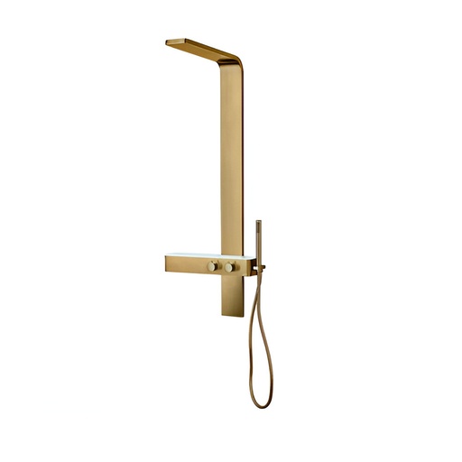 [79.QM.14.800.1021G] TORRE DE DUCHA QM+ SUPREME CON MIXER Y DUCHA GOLD 