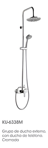 [06.07.KU6338M] GRUPO DUCHA EXTERNO C/DUCHA TELEFONO KU6338M KUBO                                  